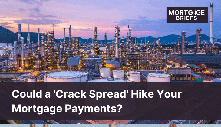Oil refinery at dusk illustrating how 3-2-1 crack spread margins impact Canadian mortgage payments and inflation.
